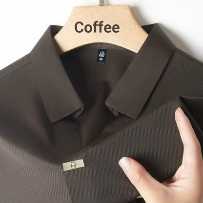 👔LAST DAY PROMOTION - 50%OFF👔Men’s Casual Lapel Breathable Wrinkle-free T-shirt