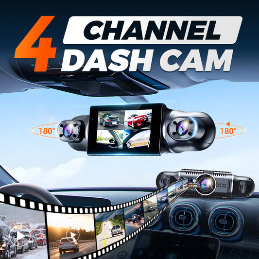 Driving Safety✨4-Channel FHD Dash Cam with Ultra-Wide Angle【✈️free shipping 】