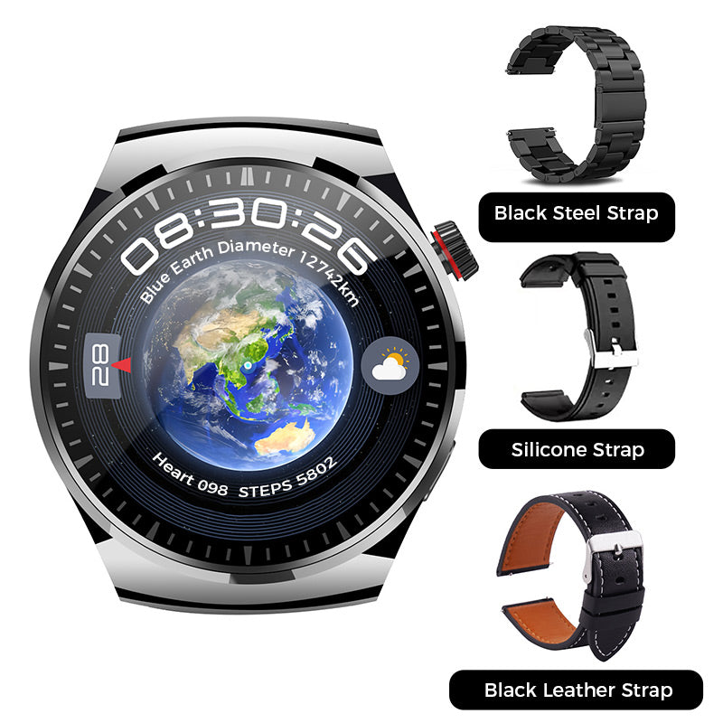 🎁 Watch 4 Pro⌚🏃‍♂️ Titanium Sport Case ✨ Sapphire Glass GT4PRO Smartwatch: Bluetooth Talking 💬 Waterproof 💧 & Voice Assistant!