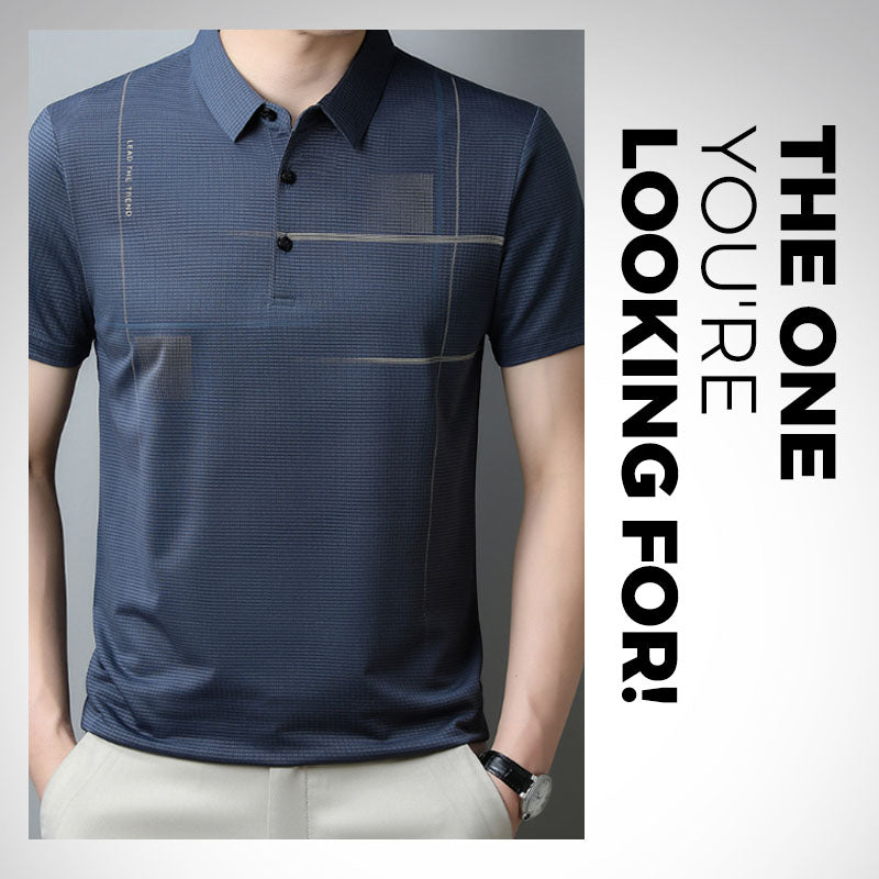 💖LAST DAY SALE 50% OFF💖Men's Loose Cool Breathable Lapel T-Shirt
