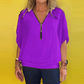 🔥Summer Hot Sale-50% Off🩷Women's Chiffon Zip-up Neck Casual Top