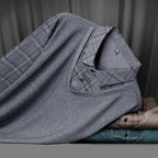 LETZTER TAG AKTION - 58% RABATT🏆Herren Fake Zweiteiler mit Revers Langarm Oberteile