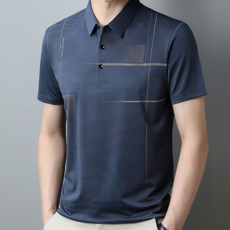 💖LAST DAY SALE 50% OFF💖Men's Loose Cool Breathable Lapel T-Shirt