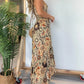 💖Limited Sale 50% OFF💖Women’s Sexy Spaghetti Strap Floral Print Long Dress