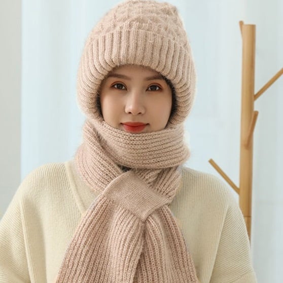 💖Limited Sale 50% OFF💖Winter Versatile Knitted Hooded Scarf for Women