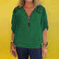 🔥Summer Hot Sale-50% Off🩷Women's Chiffon Zip-up Neck Casual Top