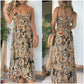 💖Limited Sale 50% OFF💖Women’s Sexy Spaghetti Strap Floral Print Long Dress