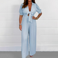 💖LAST DAY PROMOTION - 50%OFF💖Women’s Solid Cut Out V-Neck Pleated Jumpsuit