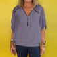 🔥Summer Hot Sale-50% Off🩷Women's Chiffon Zip-up Neck Casual Top
