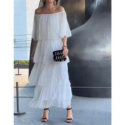 💕Limited Time 50% Off💕Elegant Chiffon Cake Long Dress
