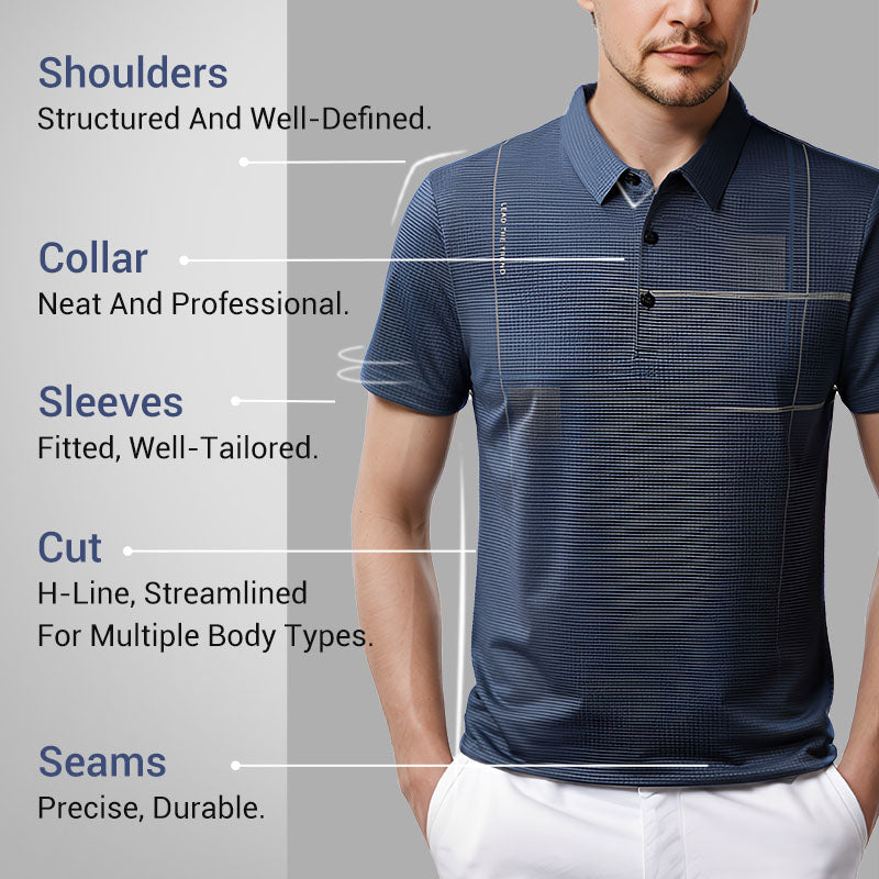 💖LAST DAY SALE 50% OFF💖Men's Loose Cool Breathable Lapel T-Shirt