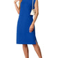 💕Limited Sale 50% OFF💕Women Round Neck Loose Split Wrinkle-Free Midi Dress with Pockets | Split Hem Airflow Design