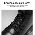 🎁Schwarze lässige, vielseitige Herren-Stiefeletten aus echtem Leder