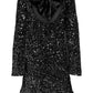 💃Limited Time 50% Off🎀Dance All Night Sequin Back Tie Up Bow Loose Mini Cutee Dress🎀