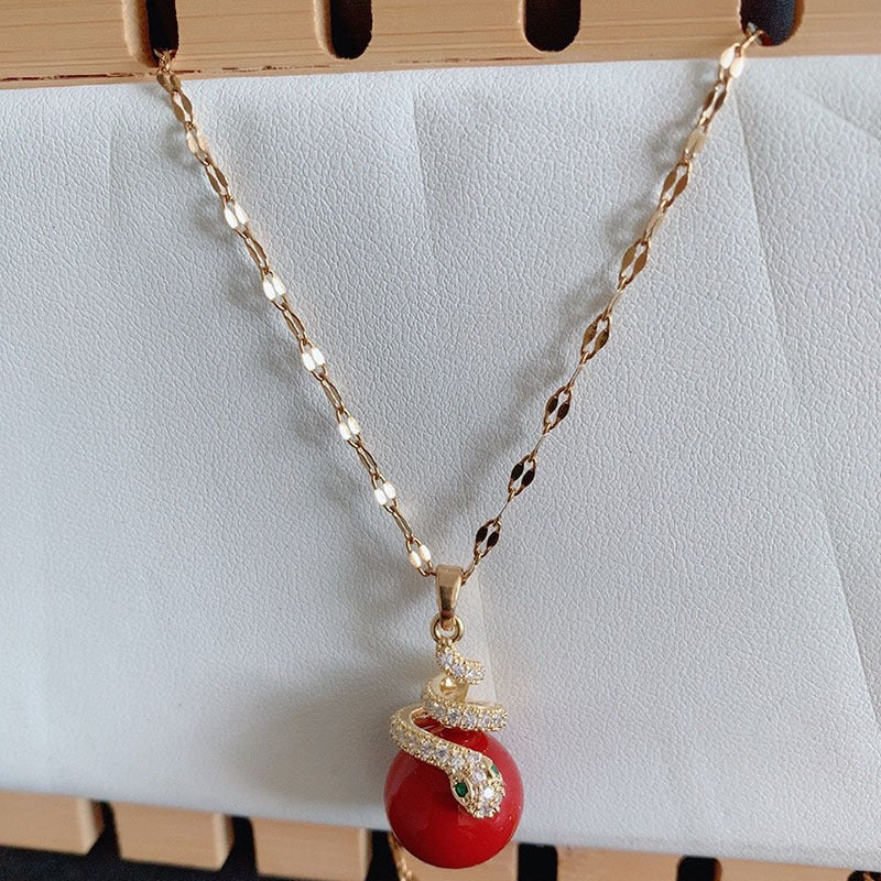 🐍Valentine's Day 50% OFF🎀Gold Plated Snake Pearl Earrings
