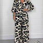 💖LAST DAY SALE 50% OFF💖Leopard print V-neck jumpsuit