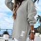 💖Limited Sale 50% OFF💖Long Sleeve Pullover Zipper Slit Casual Sweatshirt Dress