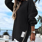 💖Limited Sale 50% OFF💖Long Sleeve Pullover Zipper Slit Casual Sweatshirt Dress