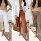 ⏳ Limited time 50% off! 💥Stretch Twill Cropped Wide Leg Pants | High Waist + Stretch Twill（The more you buy, the higher the discount）