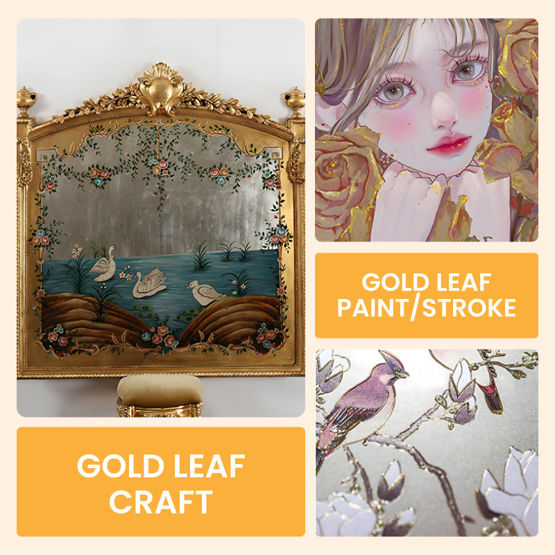 💖Limited Sale 50% OFF💖Water Based Gold Leaf Paint For Art, Painting, Handcrafts