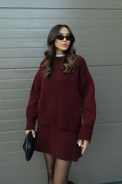 💖Limited Sale 50% OFF💖Knitted woolen dress set