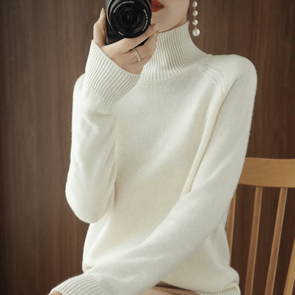 🎅Early Xmas Sales - 50% OFF🎄Women's Solid Turtleneck Knit Sweater