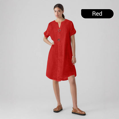 💖Limited Sale 50% OFF💖New Plus Size Button Up Tunic Dress
