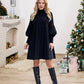 💖Limited Sale 50% OFF💖Women's Plus Size Lantern Sleeve Stand Collar Dress