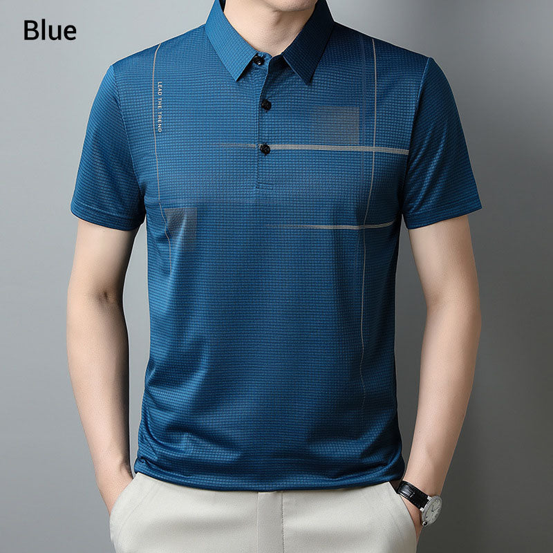 💖LAST DAY SALE 50% OFF💖Men's Loose Cool Breathable Lapel T-Shirt