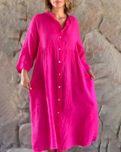 💖Limited Sale 50% OFF💖Women's Loose Cotton Shirt Dress