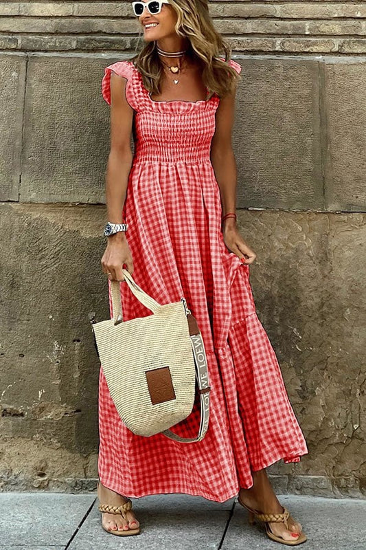 💖LAST DAY SALE 50% OFF💖Women's Vintage Plaid Clashing Dresses