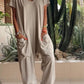 💖Limited Sale 50% OFF💖Casual V-neck Solid Color Jumpsuit