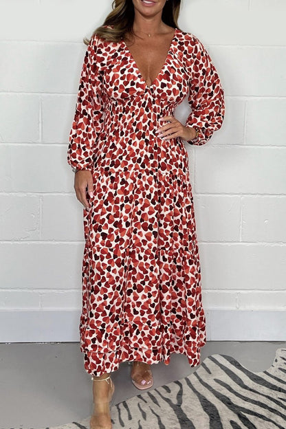💖LAST DAY PROMOTION - 50%OFF💖Heart Smocked Midi Dress
