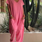 💖Limited Sale 50% OFF💖Casual V-neck Solid Color Jumpsuit