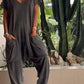💖Limited Sale 50% OFF💖Casual V-neck Solid Color Jumpsuit