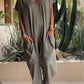💖Limited Sale 50% OFF💖Casual V-neck Solid Color Jumpsuit