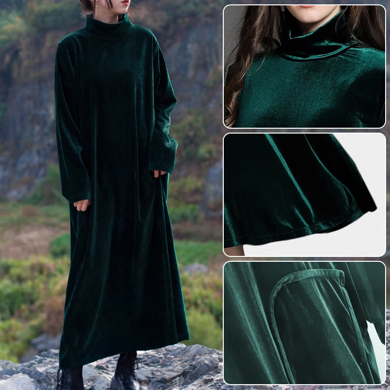 💖Limited Sale 50% OFF💖Round Neck Slimming Long Dress
