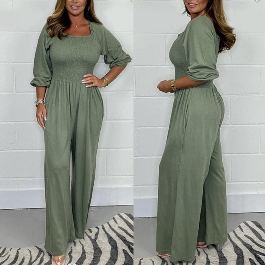 💖Limited Sale 50% OFF💖Women's Elastic Waist Summer Jumpsuit