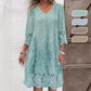 💖Limited Sale 50% OFF💖Elegant half sleeve v-neck lace dress for women