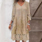 💖Limited Sale 50% OFF💖Elegant half sleeve v-neck lace dress for women