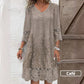 💖Limited Sale 50% OFF💖Elegant half sleeve v-neck lace dress for women