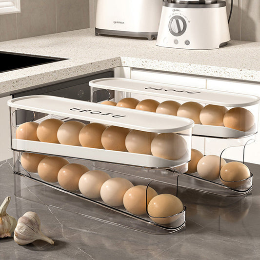 💥50% OFF for a limited time 💥 Double Decker Automatic Rolling Egg Organizer