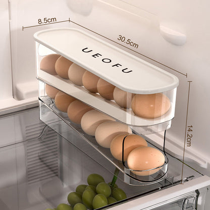 💥50% OFF for a limited time 💥 Double Decker Automatic Rolling Egg Organizer