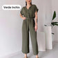 💖LAST DAY SALE 50% OFF💖Women's V-Neck Short Sleeve Casual Jumpsuit