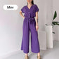 💖LAST DAY SALE 50% OFF💖Women's V-Neck Short Sleeve Casual Jumpsuit