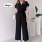 💖LAST DAY SALE 50% OFF💖Women's V-Neck Short Sleeve Casual Jumpsuit