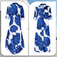 💖Limited Sale 50% OFF💖Floral Printed Long Sleeve Maxi Dress with Collar Flip
