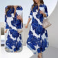 💖Limited Sale 50% OFF💖Floral Printed Long Sleeve Maxi Dress with Collar Flip