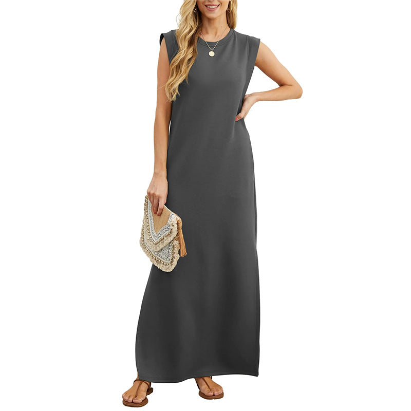 💖Limited Sale 50% OFF💖Women Loose Split Wrinkle-Free Long Dress