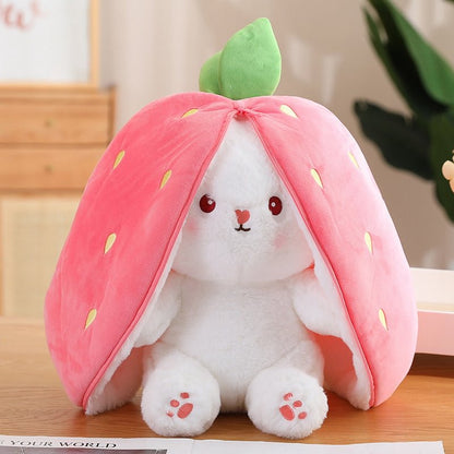 🐰Christmas Sale-50% OFF🍓Strawberry Bunny Transformed into Little Rabbit🎀 Fruit Doll Plush Toy🐰